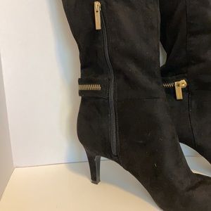 BCBGENERATION tall suede black boots zippers 10M